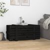 vidaXL Κουτί Αποθήκευσης Μαύρα 91x40,5x42 εκ. Μασίφ Ξύλο Πεύκου