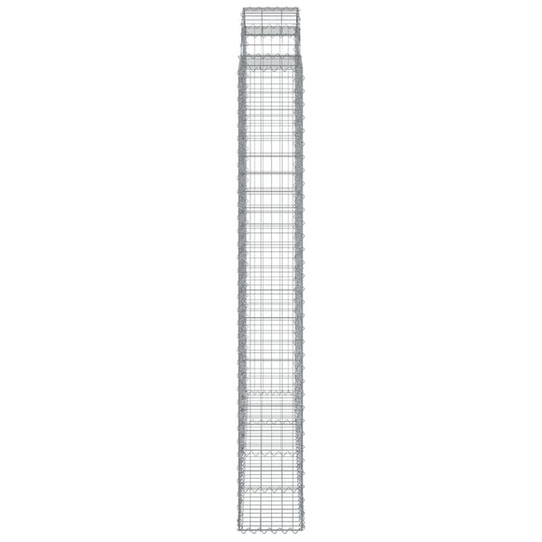 vidaXL Συρματοκιβώτια Τοξωτά 10 τεμ. 200x30x220/240 εκ. Γαλβαν. Ατσάλι