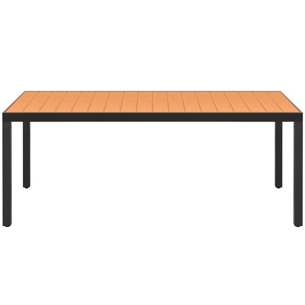 vidaXL Τραπέζι Κήπου Καφέ 185 x 90 x 74 εκ. από Αλουμίνιο / WPC