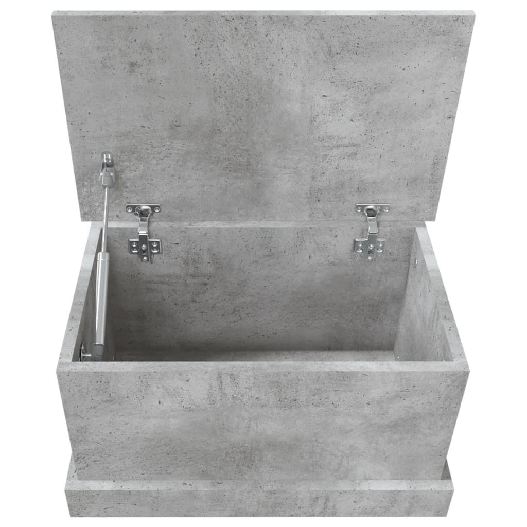 vidaXL Κουτί Αποθήκευσης Γκρι Σκυροδέματος 50x30x28 εκ. Επεξεργ. Ξύλο
