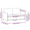 vidaXL Καναπές Διθέσιος Σκούρο γκρι 120 εκ. Βελούδινος