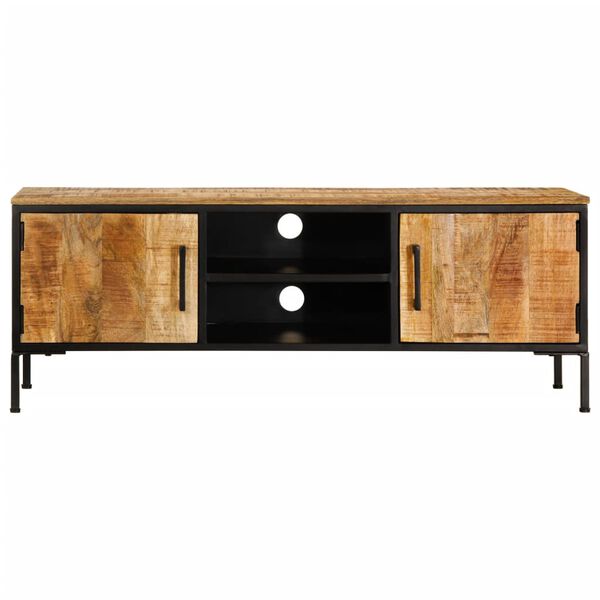 vidaXL Έπιπλο Τηλεόρασης 110x35x40 εκ. Ακατέργαστο Μασίφ Ξύλο Μάνγκο