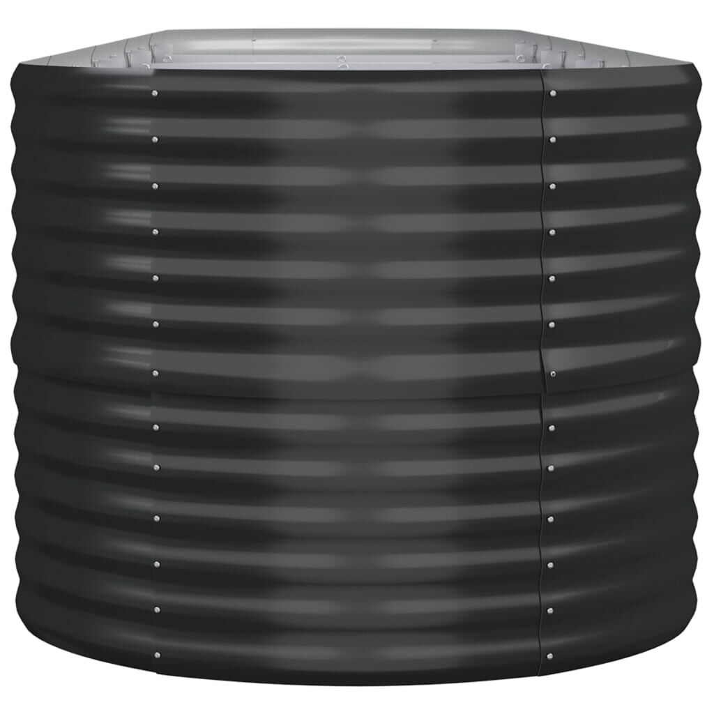vidaXL Ζαρντινιέρα Ανθρακί 368x80x68 εκ Ατσάλι με Ηλεκτρ. Βαφή Πούδρας