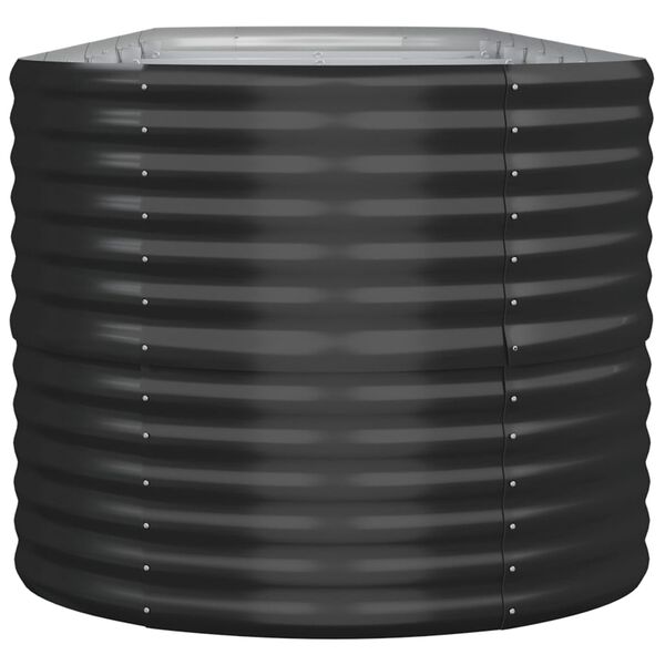 vidaXL Ζαρντινιέρα Ανθρακί 368x80x68 εκ Ατσάλι με Ηλεκτρ. Βαφή Πούδρας