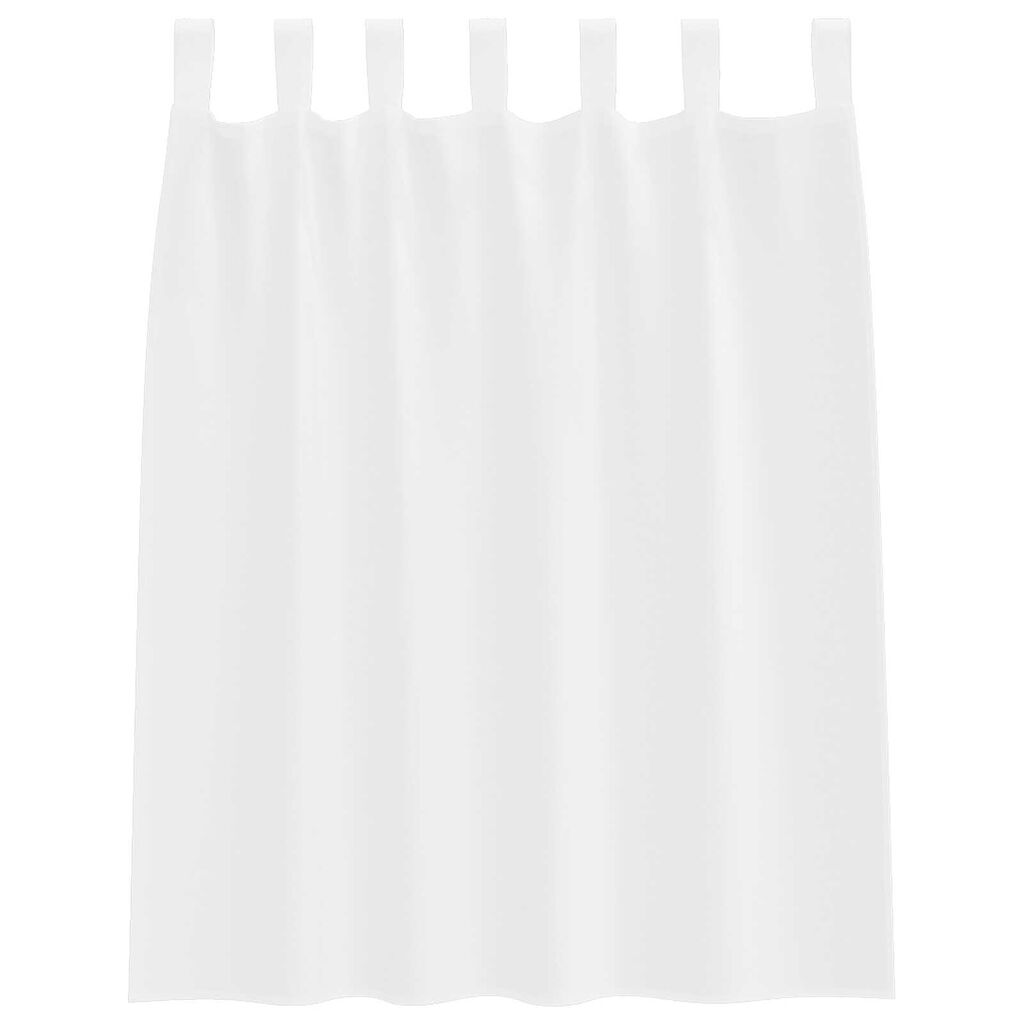 vidaXL Κουρτίνες με κουρτίνες 2 pcs Λευκό 140 x 140 εκ. Πολυεστέρας