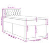 vidaXL Κρεβάτι Boxspring με Στρώμα Σκούρο Γκρι 100x200 εκ. Βελούδινο