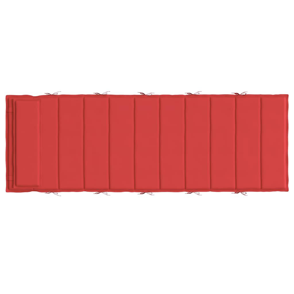 vidaXL Μαξιλάρι Ξαπλώστρας Κόκκινο 180x60x4 εκ. από Ύφασμα Oxford