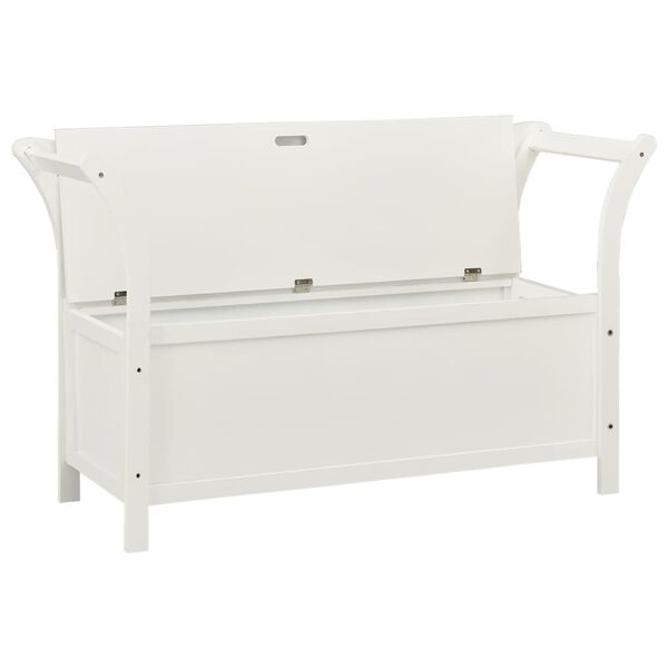 vidaXL Πάγκος Λευκός 107 x 45 x 75,5 εκ. από Μασίφ Ξύλο Ελάτης