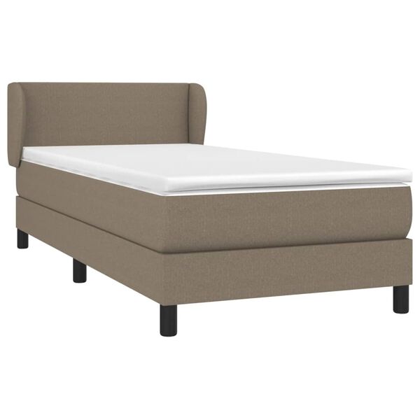 vidaXL &Kappa;&rho;&epsilon;&beta;ά&tau;&iota; Boxspring &mu;&epsilon; &Sigma;&tau;&rho;ώ&mu;&alpha; Taupe 80x200 &epsilon;&kappa;. &Upsilon;&phi;&alpha;&sigma;&mu;ά&tau;&iota;&nu;&omicron;
