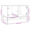 vidaXL Τραπεζάκι Σαλονιού Καφέ Δρυς 68,5x50x50 εκ. με Γυάλινες Πόρτες