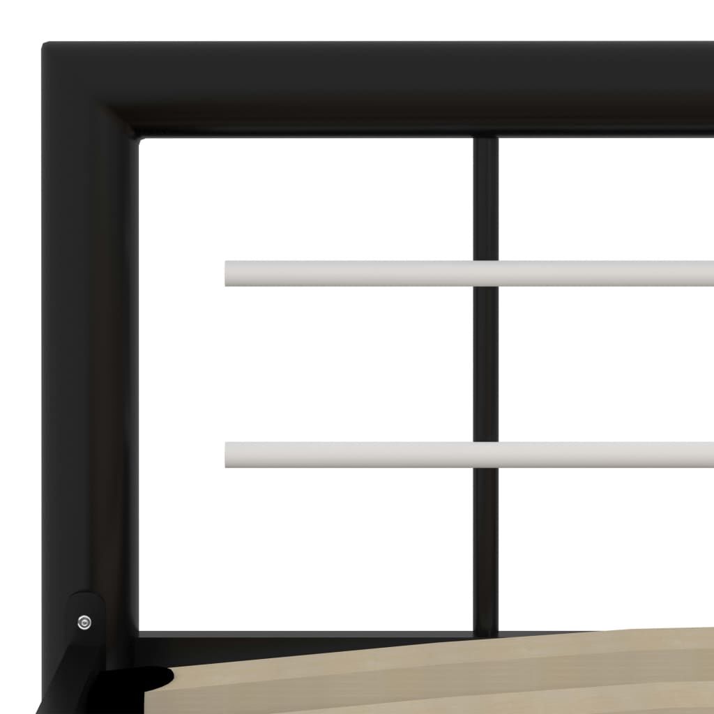 vidaXL Πλαίσιο Κρεβατιού Ασπρόμαυρο 180 x 200 εκ. Μεταλλικό