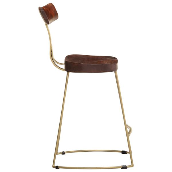 vidaXL Σκαμπό Μπαρ 2 τεμ. 49x43x79 εκ. από Μασίφ Ξύλο Μάνγκο