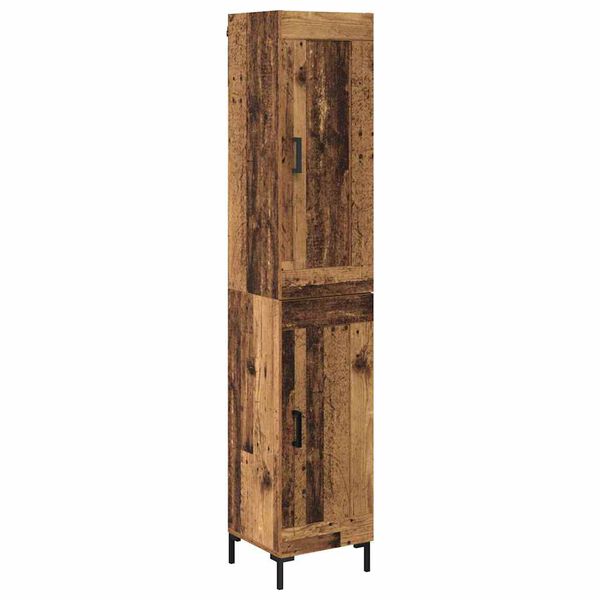 vidaXL Highboard &Pi;&alpha;&lambda;&iota;ό &Xi;ύ&lambda;&omicron; 34,5 x 34 x 180 &epsilon;&kappa;. &Epsilon;&pi;&epsilon;&xi;&epsilon;&rho;&gamma;&alpha;&sigma;&mu;έ&nu;&omicron; &xi;ύ&lambda;&omicron;