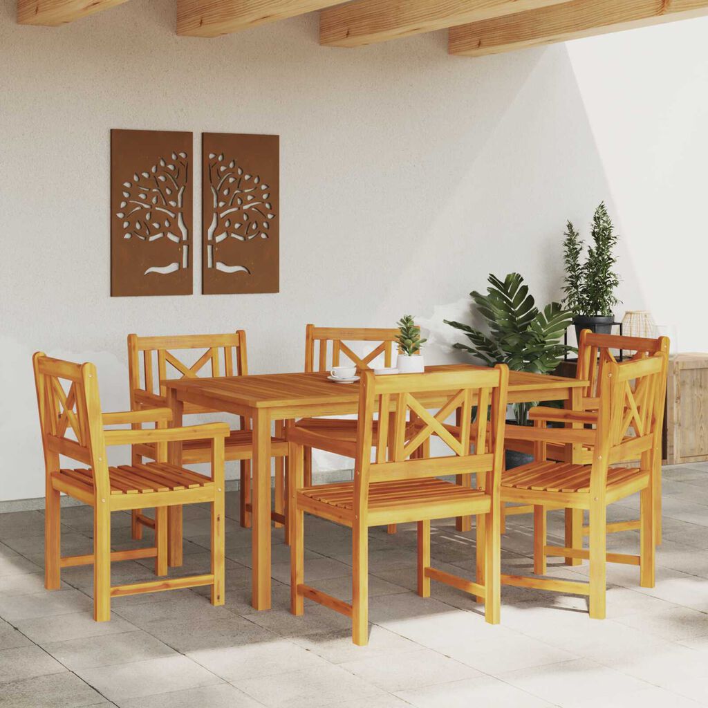 Καρέκλες Κήπου vidaXL 6 τμχ 56x55.5x90 εκ Μασίφ Ξύλο Ακακίας