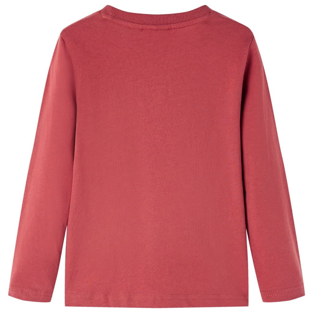Μπλουζάκι Παιδικό Μακρυμάνικο Χρώμα Burnt Red 116