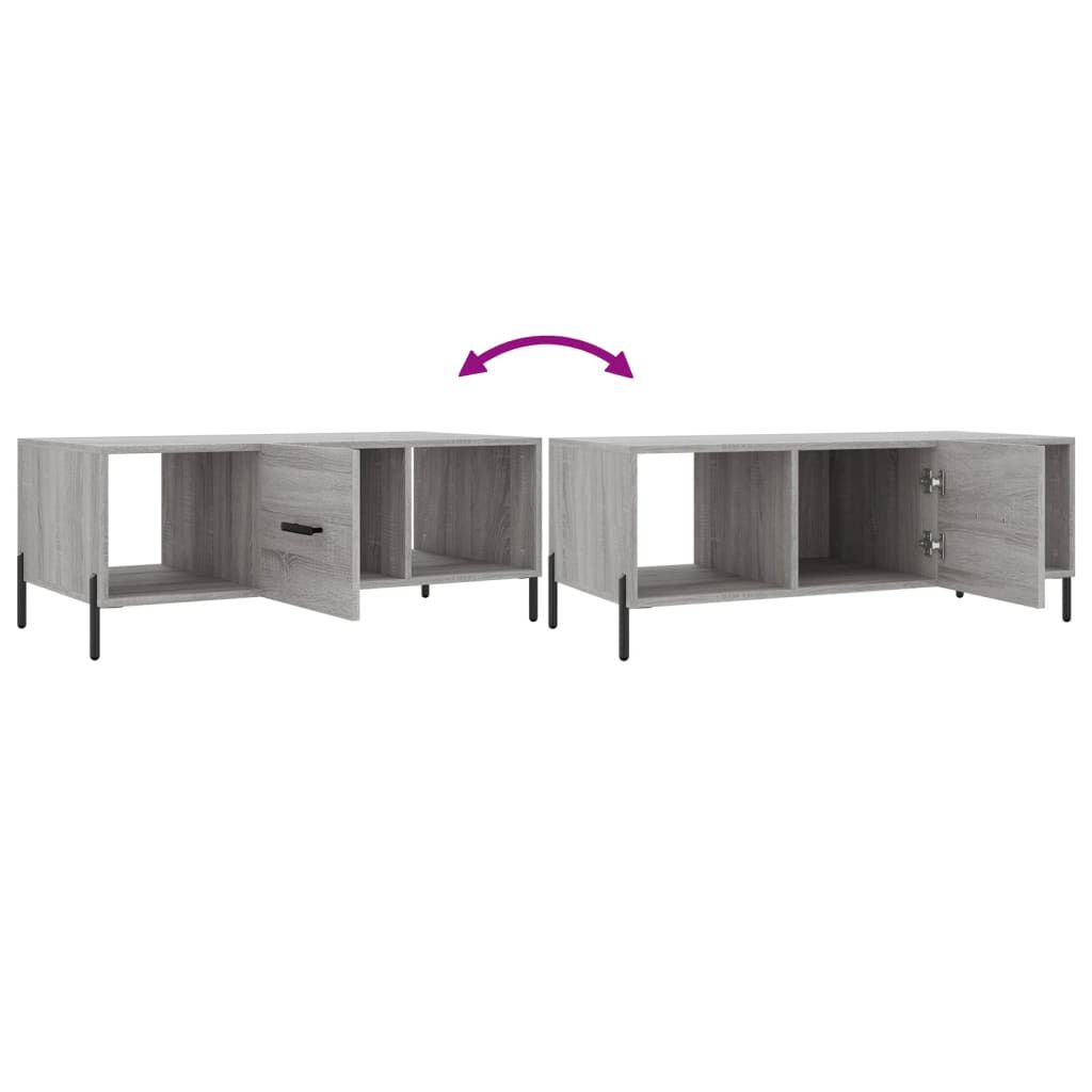 vidaXL Τραπεζάκι Σαλονιού Γκρι Sonoma 102x50x40 εκ. Επεξεργασμένο Ξύλο