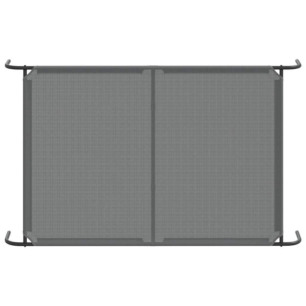 vidaXL Ανυψωμένο κρεβάτι σκύλου γκρι 150x90x20 cm Textilene και χάλυβα