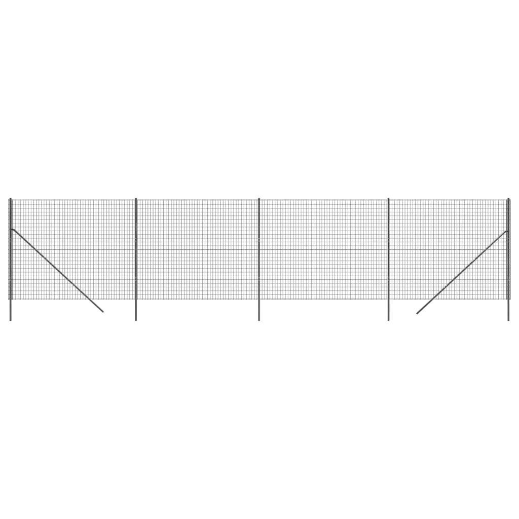 vidaXL Συρματόπλεγμα Περίφραξης Ανθρακί 1,8x10 μ. Γαλβανισμένο Ατσάλι