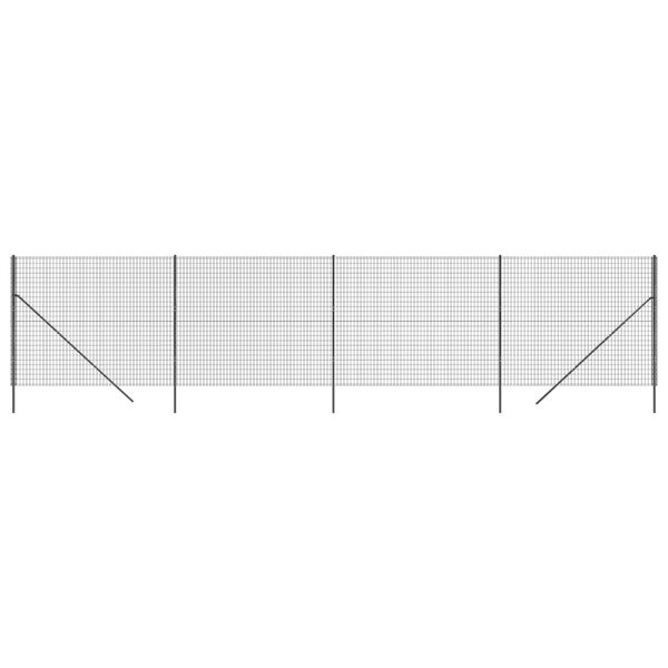 vidaXL Συρματόπλεγμα Περίφραξης Ανθρακί 1,8x10 μ. Γαλβανισμένο Ατσάλι
