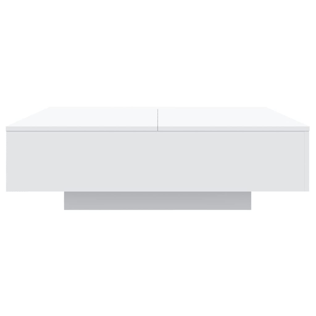 vidaXL Τραπεζάκι Σαλονιού με Φώτα LED Λευκό 100x100x31 εκ.