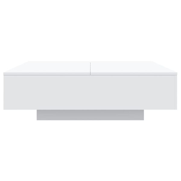 vidaXL Τραπεζάκι Σαλονιού με Φώτα LED Λευκό 100x100x31 εκ.