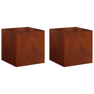vidaXL &Gamma;&lambda;ά&sigma;&tau;&rho;&alpha; &Kappa;ή&pi;&omicron;&upsilon; 2 &tau;&mu;&chi;. &Sigma;&kappa; rusty 45 x 45 x 45 cm