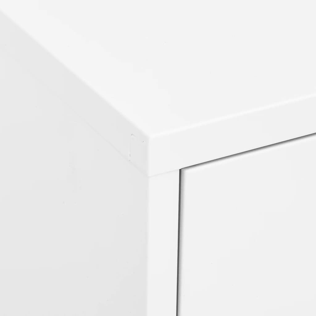 vidaXL Ντουλάπι Αποθήκευσης Λευκό 80 x 35 x 101,5 εκ. Ατσάλινο