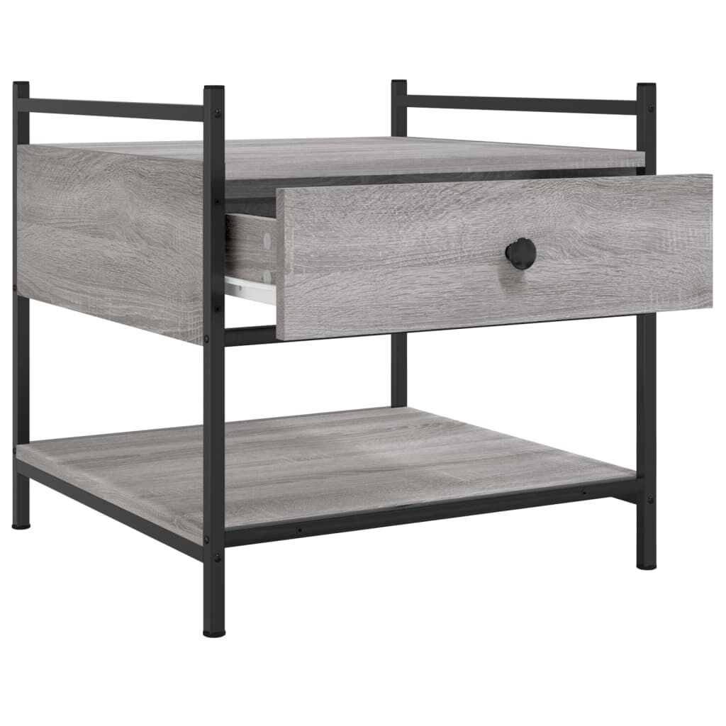 vidaXL Τραπεζάκι Σαλονιού Γκρι Sonoma 50x50x50 εκ. Επεξεργασμένο Ξύλο