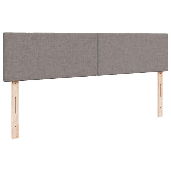 vidaXL Οθωμανικό κρεβάτι με στρώμα Taupe 180x200cm ύφασμα