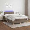 vidaXL &Kappa;&rho;&epsilon;&beta;ά&tau;&iota; Boxspring &mu;&epsilon; &Sigma;&tau;&rho;ώ&mu;&alpha; & LED Taupe 120x190 &epsilon;&kappa;. &Upsilon;&phi;&alpha;&sigma;&mu;ά&tau;&iota;&nu;&omicron;