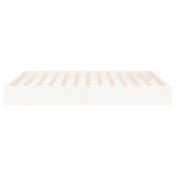 vidaXL Πλαίσιο Κρεβατιού Λευκό 160 x 200 εκ. από Μασίφ Ξύλο