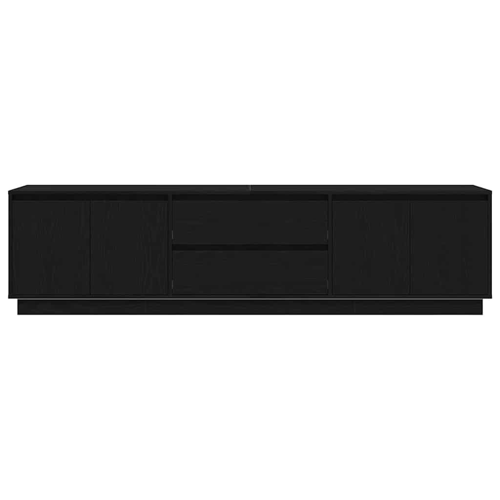 vidaXL Έπιπλο Τηλεόρασης με LED Μαύρη βελανιδιά 193,5x41x50 εκ.