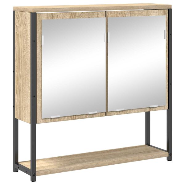 vidaXL Ντουλάπι Νιπτήρα Sonoma Oak 80x30x60 cm Επεξεργασμένο Ξύλο