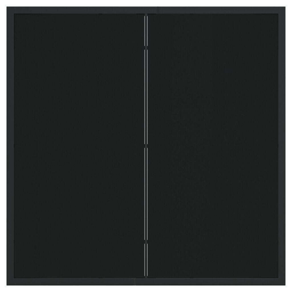 vidaXL Τραπέζι Κήπου Μαύρο 80x80x73 εκ. Λιθοειδές Γυαλί