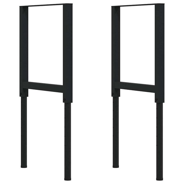 πάγκος εργασίας vidaXL 80x60x(71,5-98) cm Μασίφ Ξύλο Δρυς
