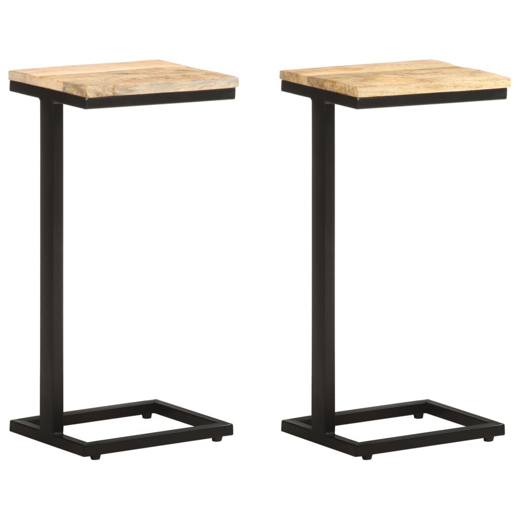 vidaXL Τραπέζια Βοηθητικά 2 τεμ. 31,5x24,5x64,5 εκ. Ακατ. Ξύλο Μάνγκο
