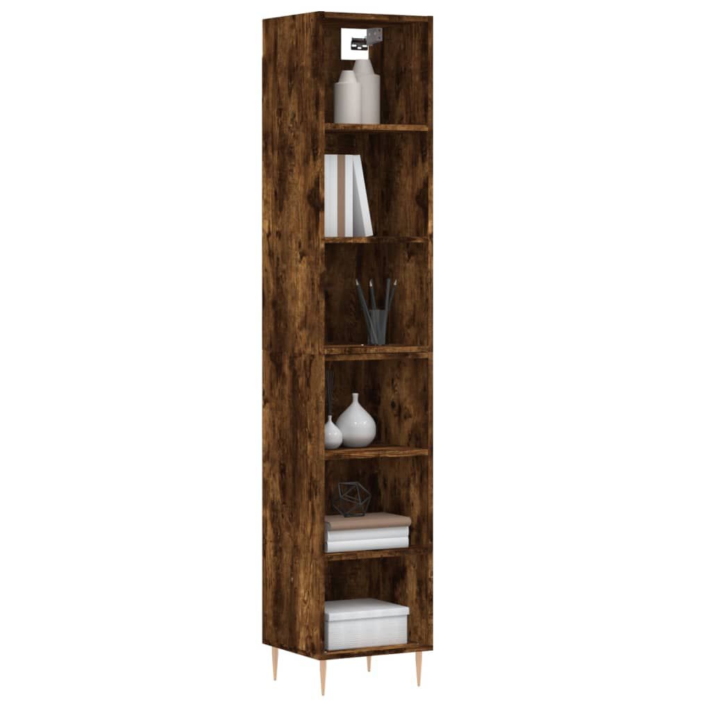 vidaXL Ντουλάπι Καπνιστή δρυς 34,5 x 32,5 x 180 εκ. Επεξεργασμένο ξύλο