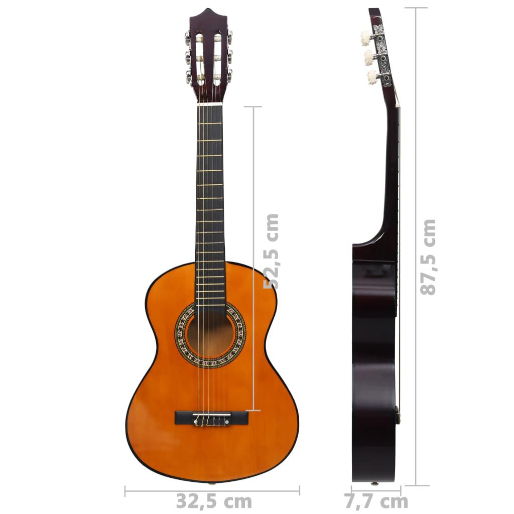 vidaXL Κλασική Κιθάρα για Αρχάριους & Παιδιά 1/2 34" με Θήκη
