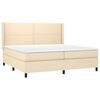 vidaXL &Kappa;&rho;&epsilon;&beta;ά&tau;&iota; Boxspring &mu;&epsilon; &Sigma;&tau;&rho;ώ&mu;&alpha; &Kappa;&rho;&epsilon;&mu; 200x200 &epsilon;&kappa;. &Upsilon;&phi;&alpha;&sigma;&mu;ά&tau;&iota;&nu;&omicron;