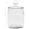 vidaXL Βάζα 2 τεμ. 2000 ml Γυάλινα με Καπάκι