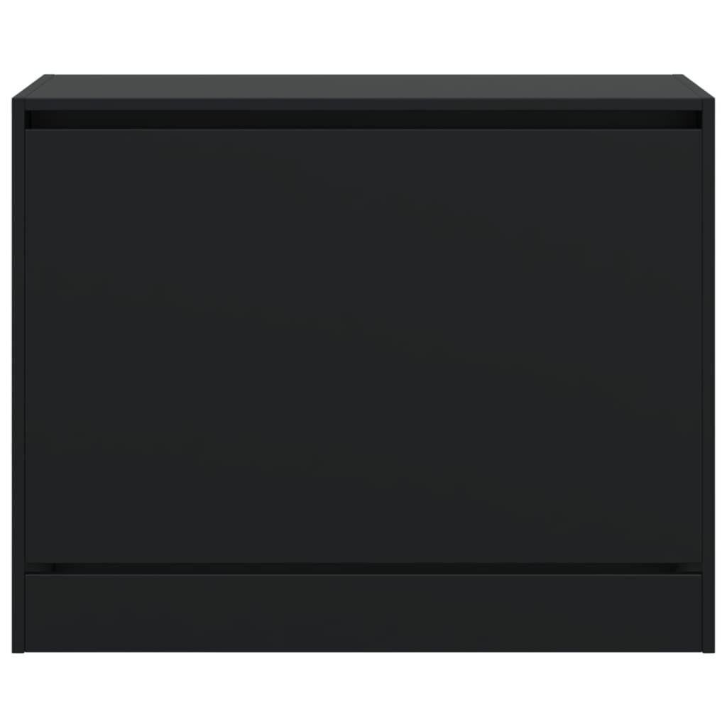 vidaXL Παπουτσοθήκη Μαύρη 80x34x63 εκ. από Επεξεργασμένο Ξύλο