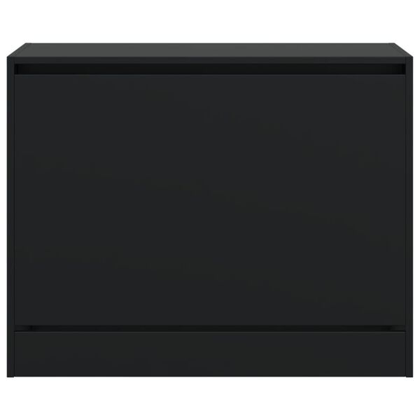 vidaXL Παπουτσοθήκη Μαύρη 80x34x63 εκ. από Επεξεργασμένο Ξύλο