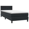 vidaXL &Kappa;&rho;&epsilon;&beta;ά&tau;&iota; Boxspring &mu;&epsilon; &Sigma;&tau;&rho;ώ&mu;&alpha; & LED &Mu;&alpha;ύ&rho;&omicron; 90x220 &epsilon;&kappa;. &Beta;&epsilon;&lambda;&omicron;ύ&delta;&iota;&nu;&omicron;