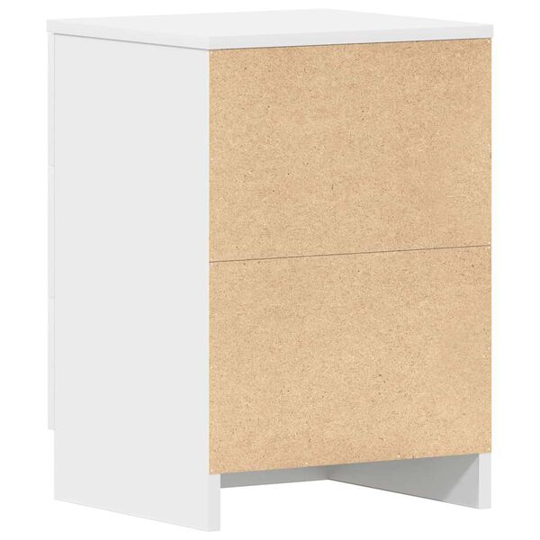 vidaXL Κομοδίνο Λευκό 38 x 35 x 56 εκ. από Επεξ. Ξύλο