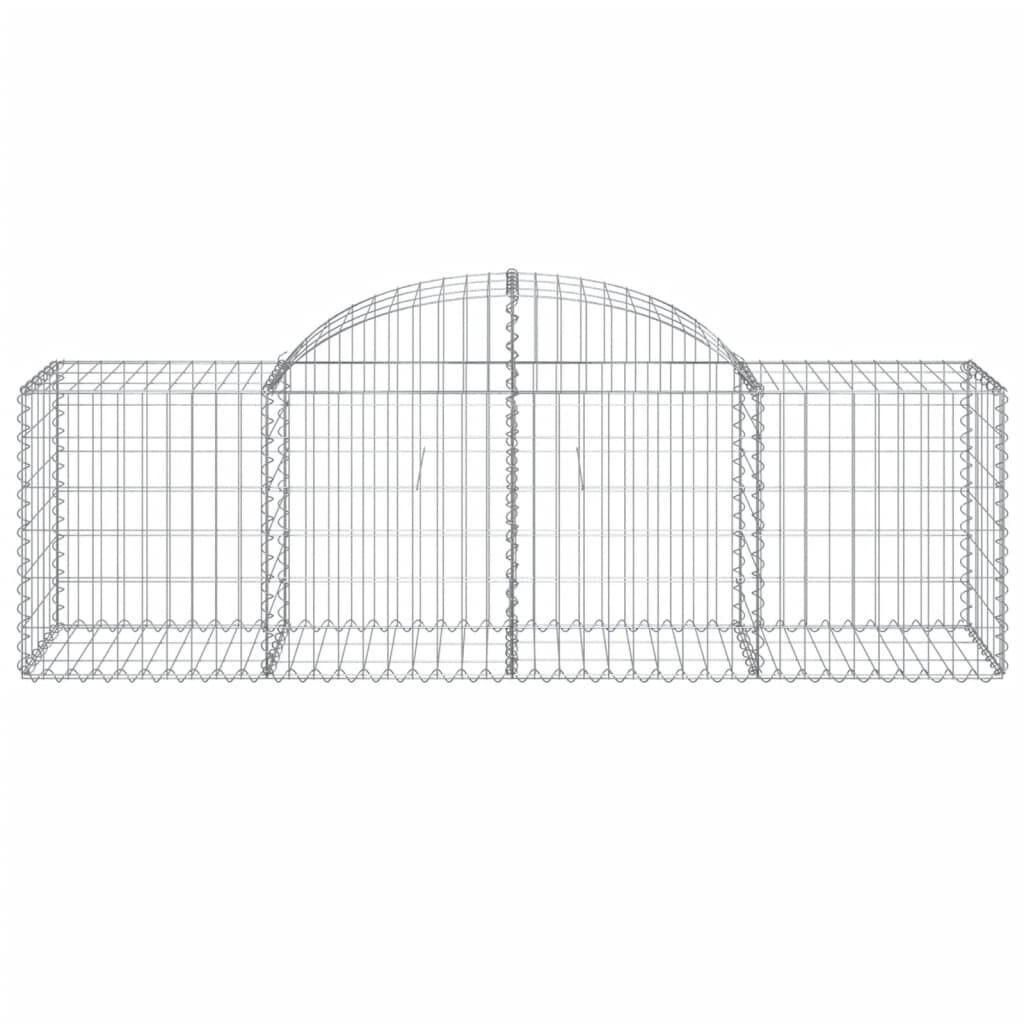 vidaXL Συρματοκιβώτια Τοξωτά 12 τεμ. 200x50x60/80 εκ. Γαλβαν. Ατσάλι