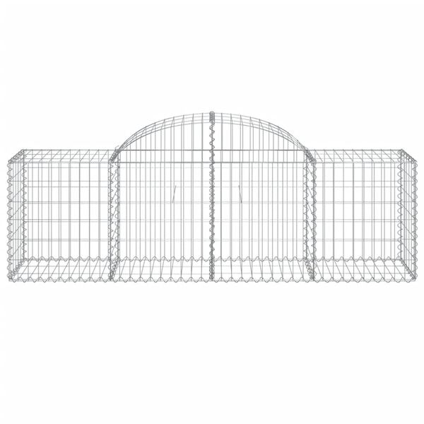 vidaXL Συρματοκιβώτια Τοξωτά 12 τεμ. 200x50x60/80 εκ. Γαλβαν. Ατσάλι