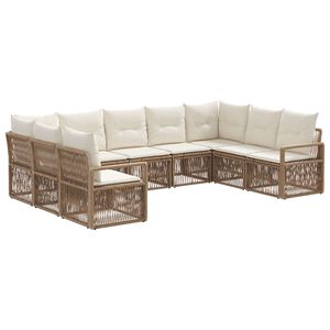 vidaXL &Sigma;&epsilon;&tau; &Kappa;&alpha;&nu;&alpha;&pi;έ &Kappa;ή&pi;&omicron;&upsilon; 9 pcs &Mu;&pi;&epsilon;&zeta; &sigma;&upsilon;&nu;&theta;&epsilon;&tau;&iota;&kappa;ό &rho;&alpha;&tau;ά&nu;