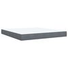 vidaXL Κρεβάτι Boxspring με Στρώμα Σκούρο Γκρι 180x200 εκ. Βελούδινο