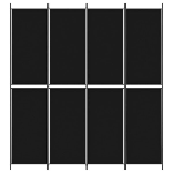 vidaXL Διαχωριστικό Δωματίου με 4 Πάνελ Μαύρο 200 x 220 εκ. Υφασμάτινο