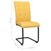 vidaXL Καρέκλες Τραπεζαρίας "Πρόβολος" 2 τεμ. Κίτρινο Μουσταρδί Υφασμα